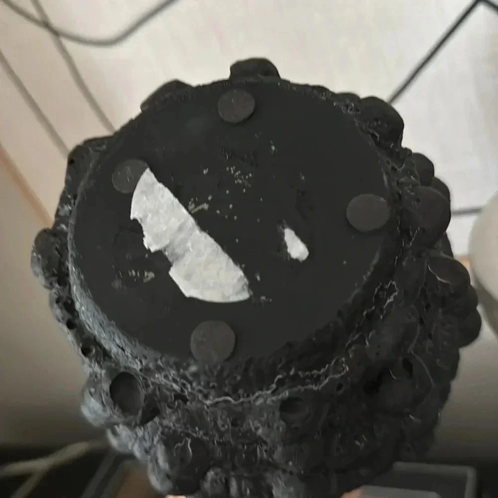 Anthropologie Minka Sol Tobac Ceramic Candle black rustic home decor
